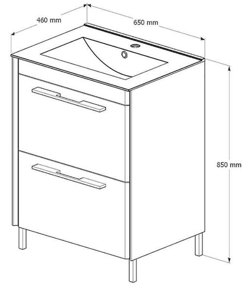 купить Шкаф под умывальник miscellaneous PARIS 65 (2065) Alb в Кишинёве 