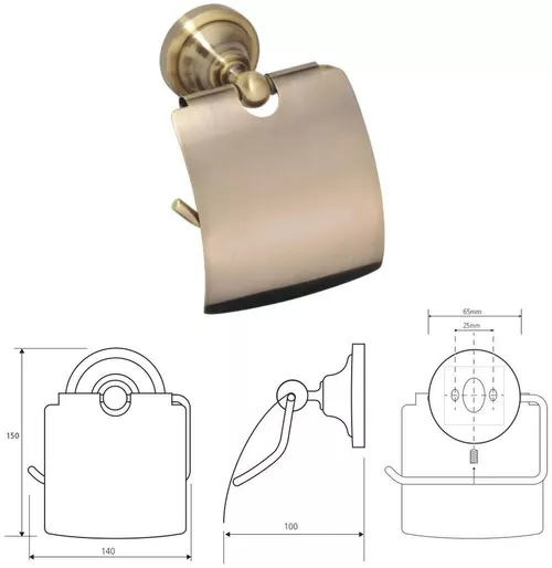 купить Держатель бумаги Bemeta Retro, suport hirtie WC 144112017 в Кишинёве 