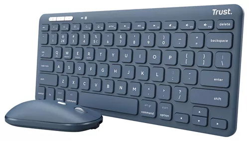 cumpără Tastatură + Mouse Trust Lyra Multi-Device Compact Wireless Blue, US, set în Chișinău 