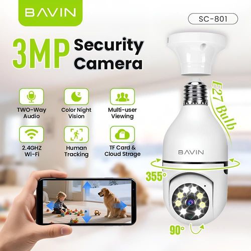 cumpără Cameră de supraveghere Bavin SC-801 E27 Bulb Smart Security Camera 3MP în Chișinău 