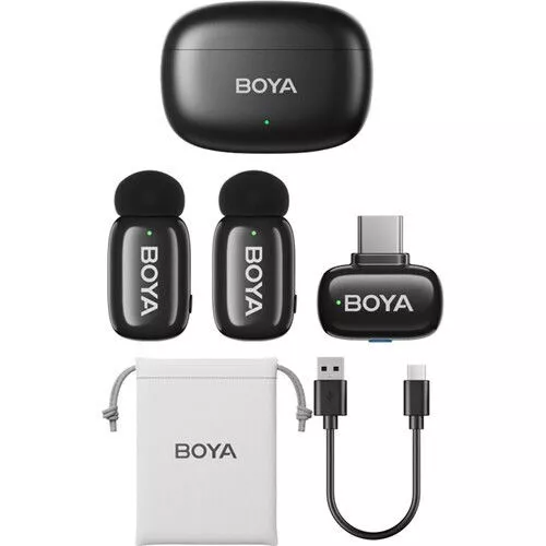 купить Микрофон Boya Mini 14 2.4GHz Wireless Microphone Type-C Connector, Black в Кишинёве 