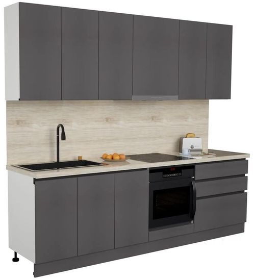 купить Мебель для кухни ArtFlame GOLA Storm Grey (2.6 m.l.) в Кишинёве 