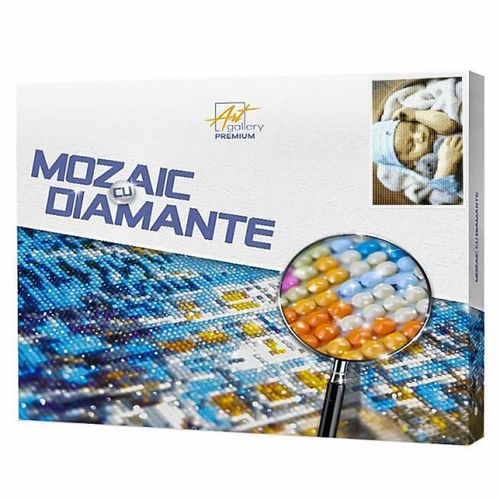 cumpără Tablou pe numere Art Gallery GA82472 Mozaic cu diamante 40x50cm Bebelus cu ursulet în Chișinău 