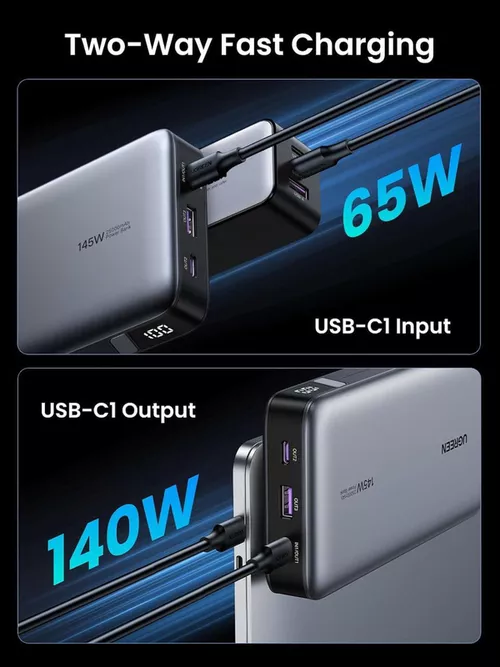 cumpără Acumulator extern USB (Powerbank) Ugreen 90597A Flight Approved PD3.1 25000mAh, Grey în Chișinău 