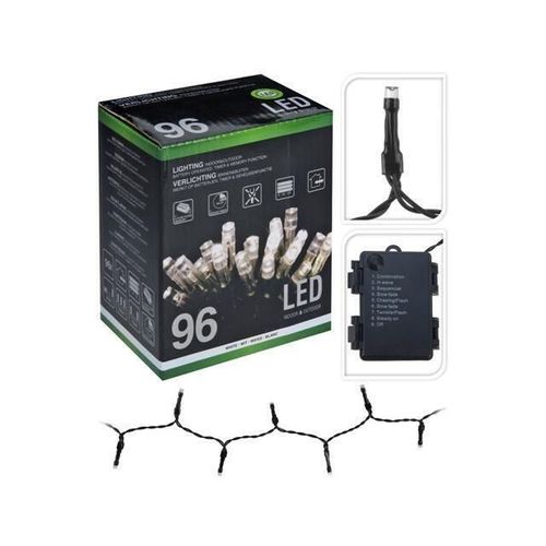 cumpără Ghirlandă Promstore 34354 Огни новогодние Нить 96LED белые, 3xAA, 8реж, таймер 6ч în Chișinău 