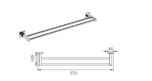 купить Держатель для полотенец Frud dublu R15009 в Кишинёве 
