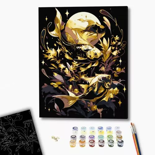 купить Картина по номерам BrushMe BSB0010FC 40x50сm (pânză neagră/fără cutie) Misterele din adâncuri в Кишинёве 