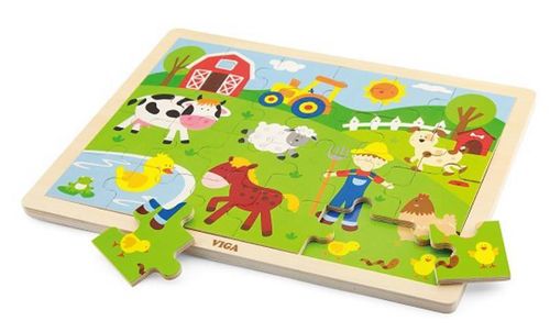 cumpără Puzzle Viga 50197 24 pcs Puzzle Farm în Chișinău 