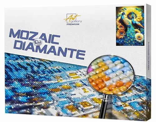 cumpără Tablou pe numere Art Gallery GA86156 Mozaic cu diamante Pauni maiestuosi 40x50cm în Chișinău 