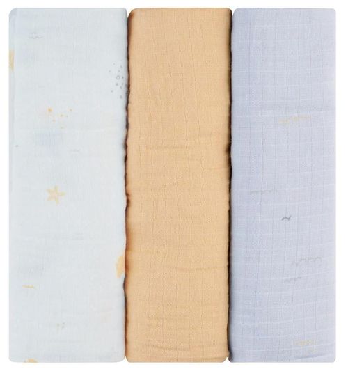 cumpără Accesoriu pentru înfășat Kikka Boo 31103010100 Pelinci de muselina Seally Me, 100x100cm, 3buc în Chișinău 