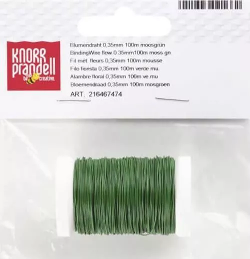 купить Набор для творчества Knorr Prandell Sârmă floristică 0,35 mm 100m Green Moss в Кишинёве 