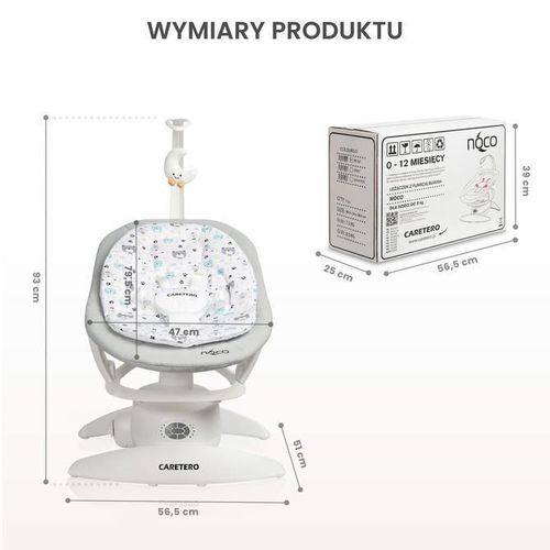 cumpără Leagăn pentru bebeluși Caretero 8010 Noco Beige în Chișinău 