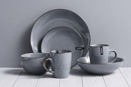 cumpără Bol Ardesto AR2914GREY Bagheria, 14 см, серый în Chișinău 