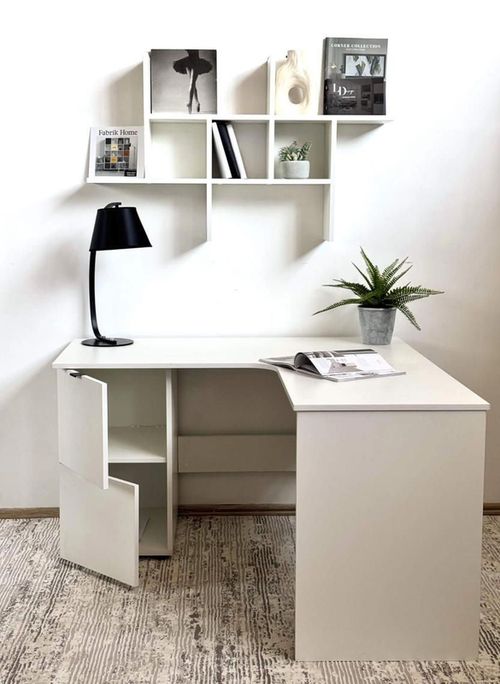 cumpără Masă de birou Fabrik Home Mateo, стол угловой 1300x750x1300 Белый ясень în Chișinău 