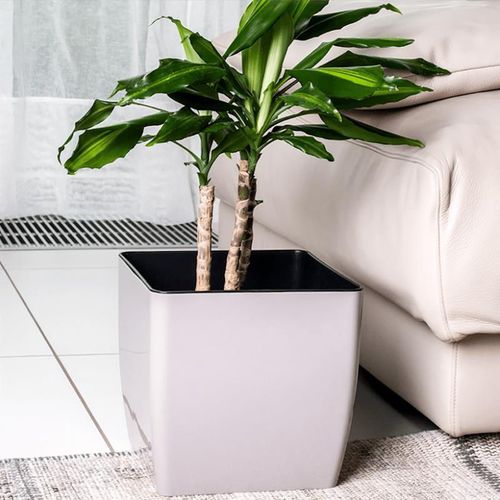 cumpără Ghiveci pentru flori Aleana 115085 Cvadro 27x27x26 cm, cacao în Chișinău 