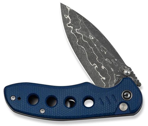 купить Нож походный Civivi C23085B-DS1 Triptych, mâner Canvas Micarta albastru, Button Lock в Кишинёве 