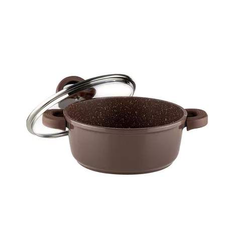 купить Кастрюля Muhler MR-2049M 20x8.5cm, 2.3L, Chocolate, Die-Cast в Кишинёве 