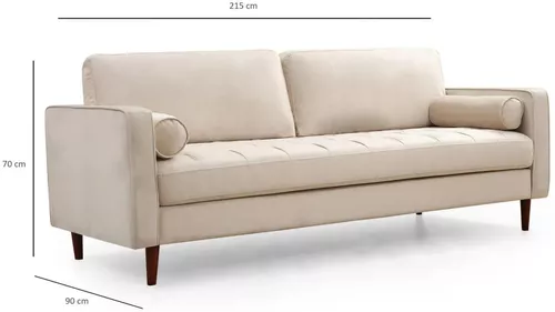 cumpără Canapea Trendy Roma Bej, 90x70x215cm (3 locuri) în Chișinău 