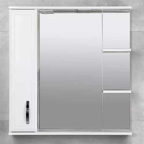 купить Зеркало для ванной Bayro Allure 800x750 левый белый мат в Кишинёве 