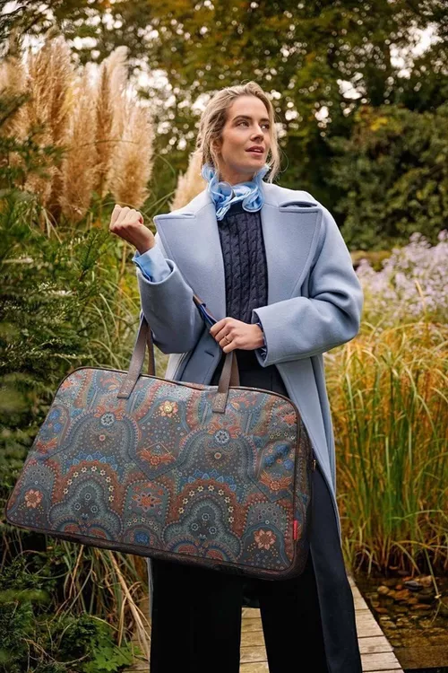 купить Сумка дорожная Pip Studio 51.275.023 Tovy Weekend Bag Large Jabali Blue 65x25.5x35cm Blue в Кишинёве 