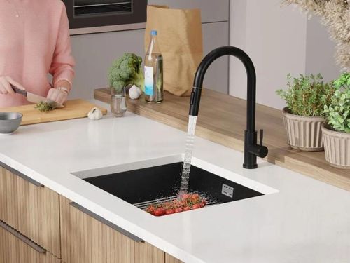 купить Мойка кухонная Primagran Prague 60 Step Level Undermount Black + accesorii 470x560 MPSKC#P в Кишинёве 