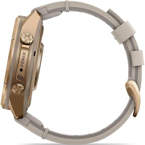 cumpără Ceas inteligent Garmin Fenix 9 Pro, 43mm, inReach, Gold, Lthr White bd (010-04335-41) în Chișinău 