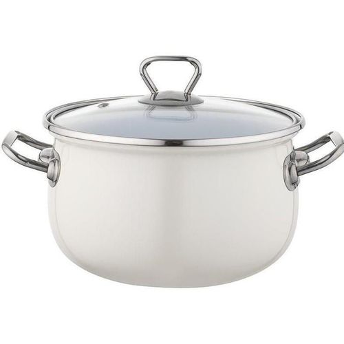 купить Кастрюля Emalia Pleszew 0G2354 BLISS 20cm, emailata, 3.8L, crem в Кишинёве 