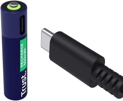 cumpără Acumulator Trust TR25585 USB-C Rechargeable Battery AAA 500 mAh, 2 Pack în Chișinău 