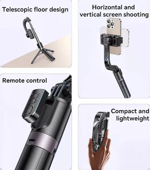 cumpără Stabilizator Yesido SF28 BT5.0 Selfie Stick+ Gimbal 360°,Tripod Foldable Stabilizer 400mAh 70cm (SF28), Black în Chișinău 