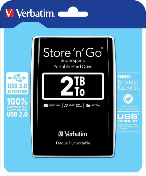 купить Жесткий диск HDD внешний Verbatim VER_53177 2.0TB (USB 3.0) в Кишинёве 