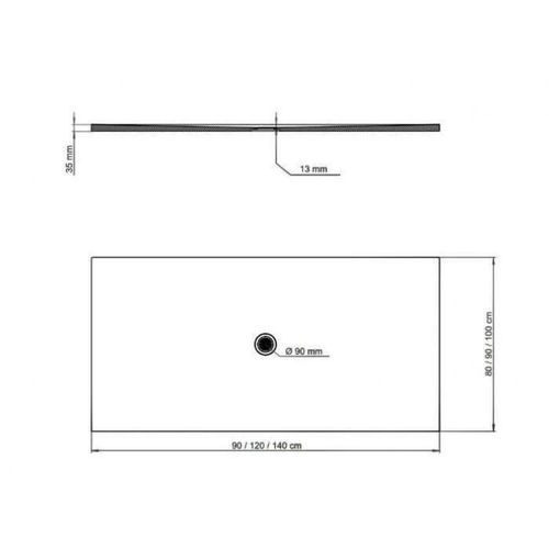 cumpără Cadița de duș Polimat Fresco white 120x100x2,5 în Chișinău 