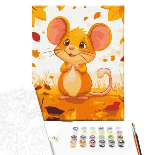 cumpără Tablou pe numere BrushMe KBS0165FC 30x40сm (fără cutie) Șoricel în Chișinău 