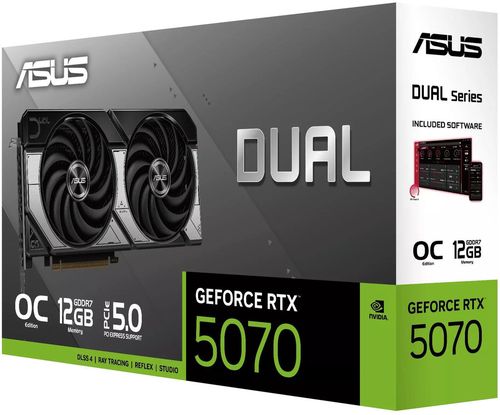 купить Видеокарта ASUS DUAL-RTX5070-O12G, GeForce RTX5070 12GB GDDR7 в Кишинёве 