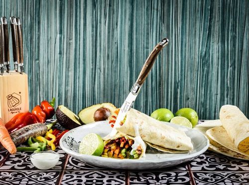 купить Набор ножей Laguiole Premium Line 6 Steak Knives Dark Wood set 6 buc cu suport в Кишинёве 