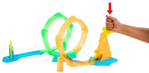 cumpără Mașină Hot Wheels JMG49 Pistă Neon Speeders Buclă dublă în Chișinău 