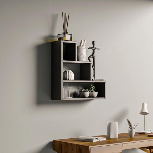 купить Полка декоративная Trendy Piramit-Antracit 62x62x18cm (GTR005407) в Кишинёве 