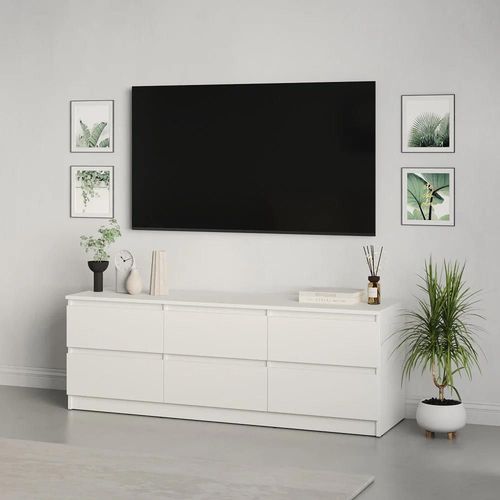 cumpără Comodă TV MebelStar NEO 6S 150x43x53 White (MBS-1278) în Chișinău 