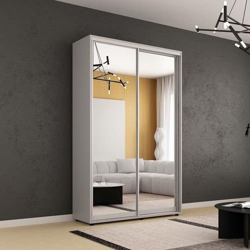 cumpără Dulap Mobildor-Lux Compact uși glisante Oglinzi (160x45x230H cm) Grey în Chișinău 