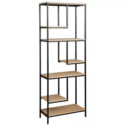 купить Офисный стеллаж Deco Aries Plus 63.5x30.5x176.5H Oak/Black в Кишинёве 