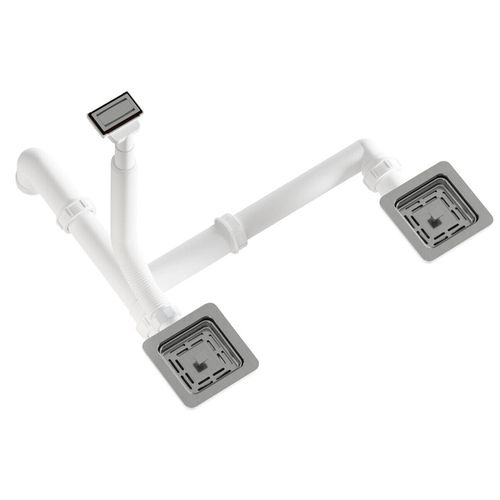 cumpără Sifon pentru chiuvetă bucătărie Helika-AquaSanita AQ-008H Stainless Steel + Plastic în Chișinău 