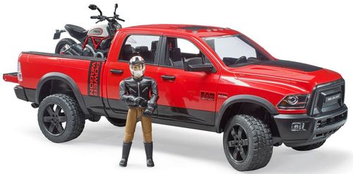 cumpără Mașină Bruder 2502 RAM 2500 cu motocicleta, 49028 în Chișinău 