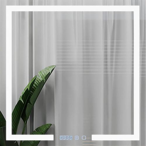 cumpără Oglindă baie Bayro Otto 800x800 LED touch c подогревом, часами и термометром în Chișinău 