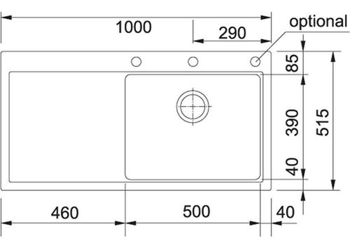 купить Мойка кухонная Franke 114.0476.995 Fragranite MTG 611-100 ST Nero в Кишинёве 