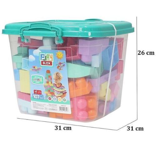 cumpără Set de construcție miscellaneous 03127 Găleată cu blocuri pastel Play Blox, 107 piese în Chișinău 