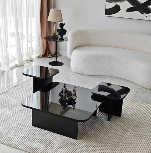 cumpără Măsuţă cafea Trendy Jazz, Negru, Fume, set în Chișinău 