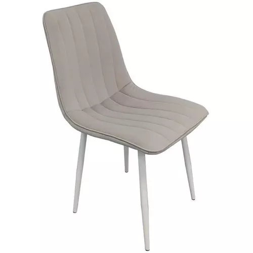 купить Стул Evelin di Costacurta XR-154Wh, Белый Металл/Ткань, Light Grey-47 (velur) в Кишинёве 