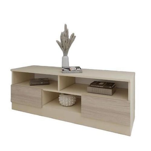 cumpără Comodă TV Smartex (16344) Т6 140cm TV Ivory+Stejar Deschis în Chișinău 