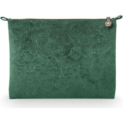 купить Несессер/косметичка Pip Studio 51.274.176 Charly Cosmetic Flat Pouch Large Velvet Quiltey Days Green Green в Кишинёве 
