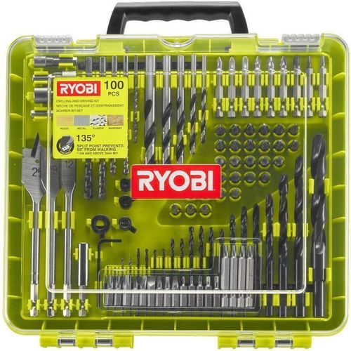 купить Набор головок, бит, насадок RYOBI RAKDD100 Set de biti si burghie 100buc 5132004666 в Кишинёве 