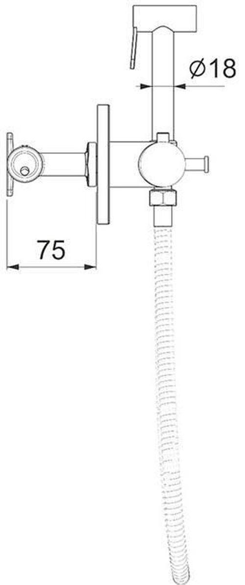купить Смеситель для биде Gappo G7290 Chrome с термостатом (встроенное биде) в Кишинёве 